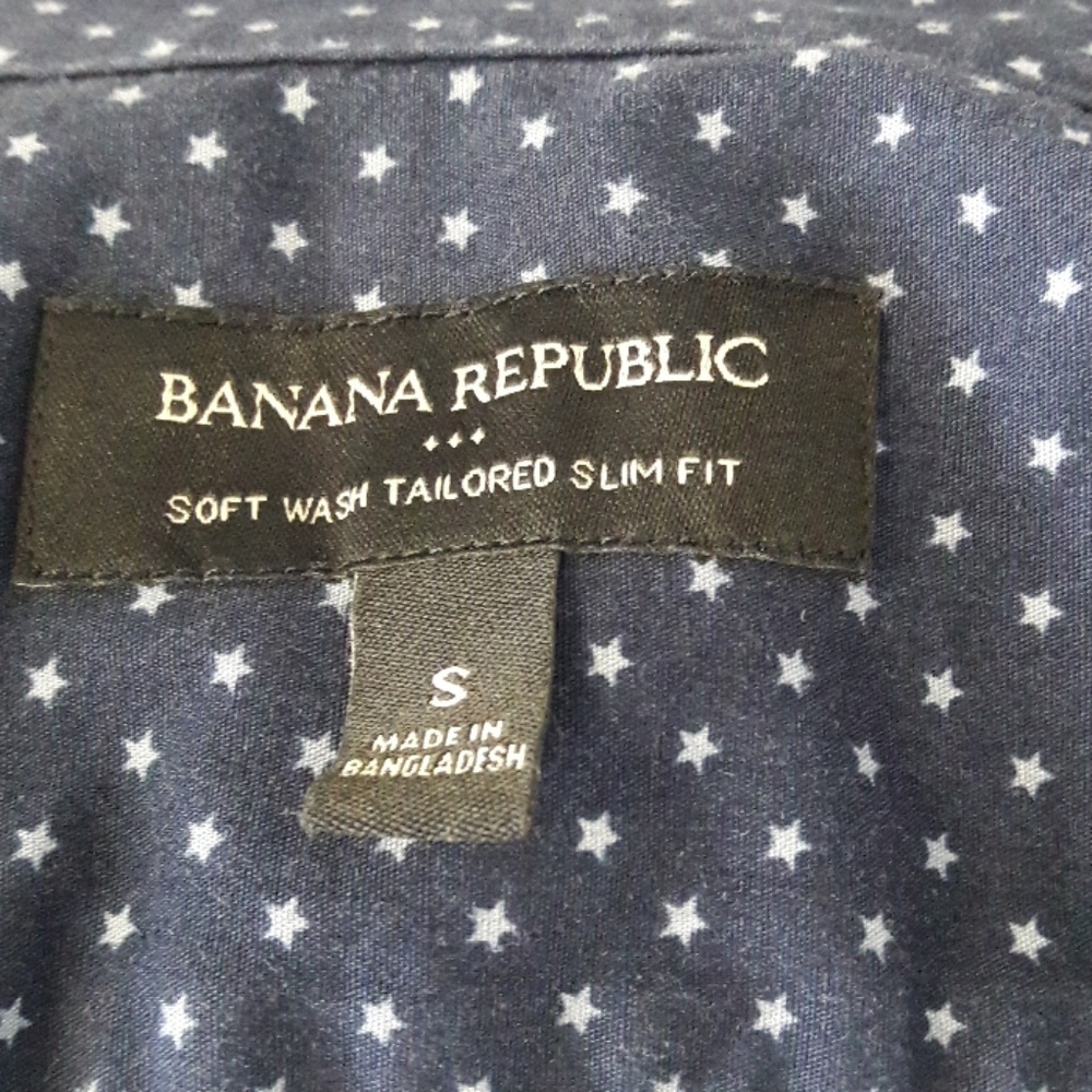 Banana republic long sleeve skim fit star print